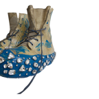 Studded Mickey Boots (White/Blue)