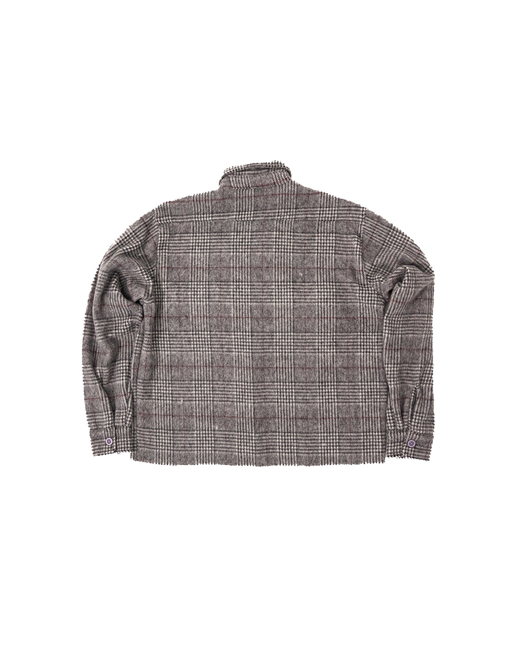 Shonuff Mohair Flannel in gray, black and tan plaid – plaid and pocket detail