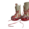 Studded Mickey Boots (White/Red)