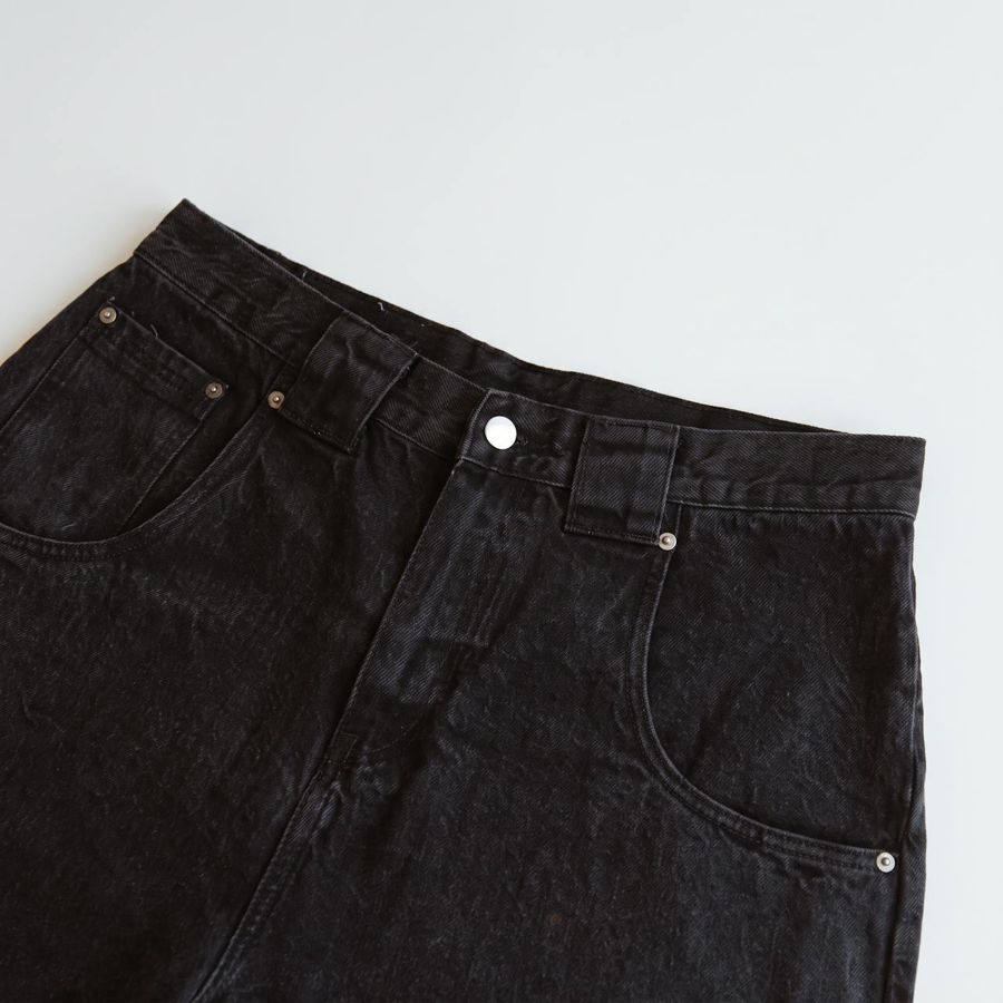 Big Denim Jhorts – Close-up: collar, cuff, hem