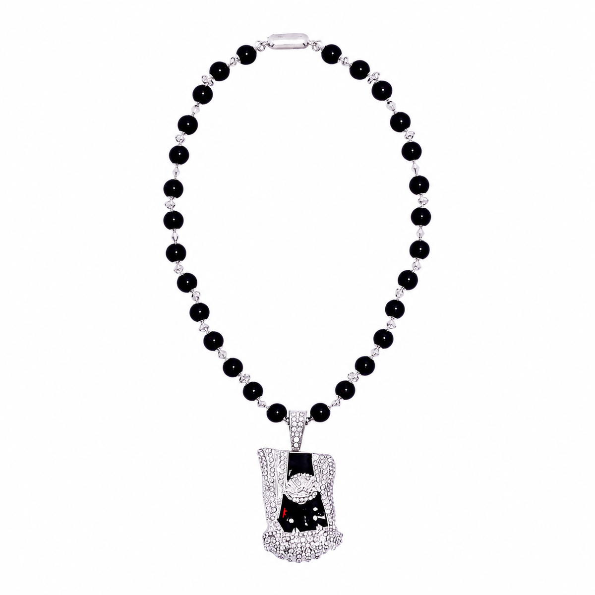 Black Savior Jesus Piece Chain – standardized full product view