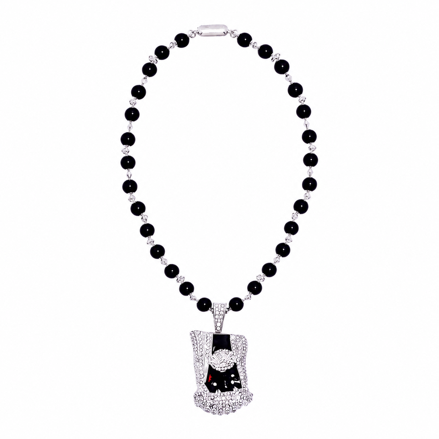 Black Savior Jesus Piece Chain – standardized full product view