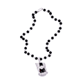 Black Savior Jesus Piece pearl chain – full product view
