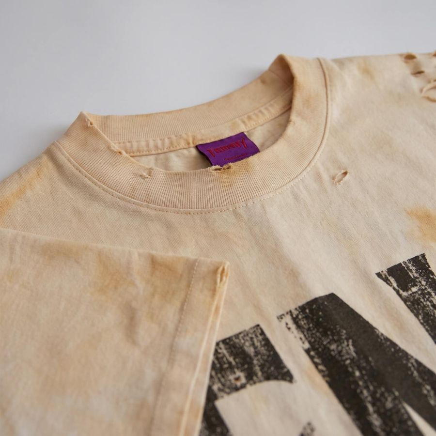Dstry Uniform T Shirt – Close-up: collar, cuff, hem