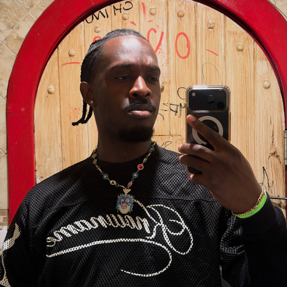@honest.abe wearing Guava Berry Chain