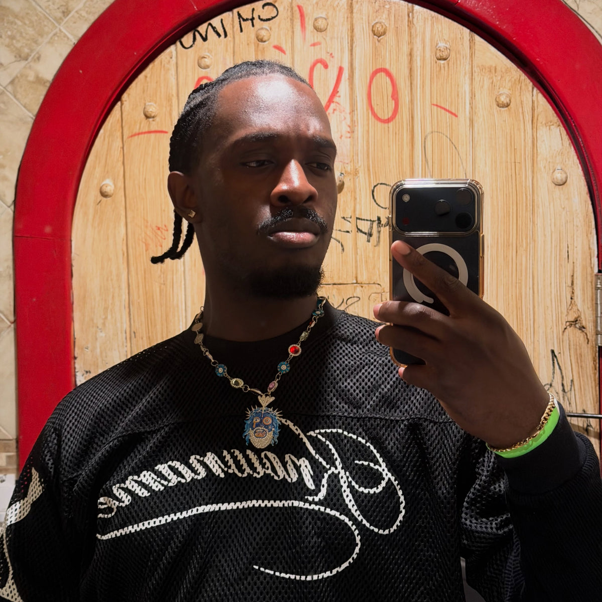 @honest.abe wearing Guava Berry Chain