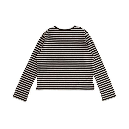 DS3 Grey Striped long-sleeve tee – back view