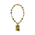 Lucky Charm Mona Lisa Jesus Chain