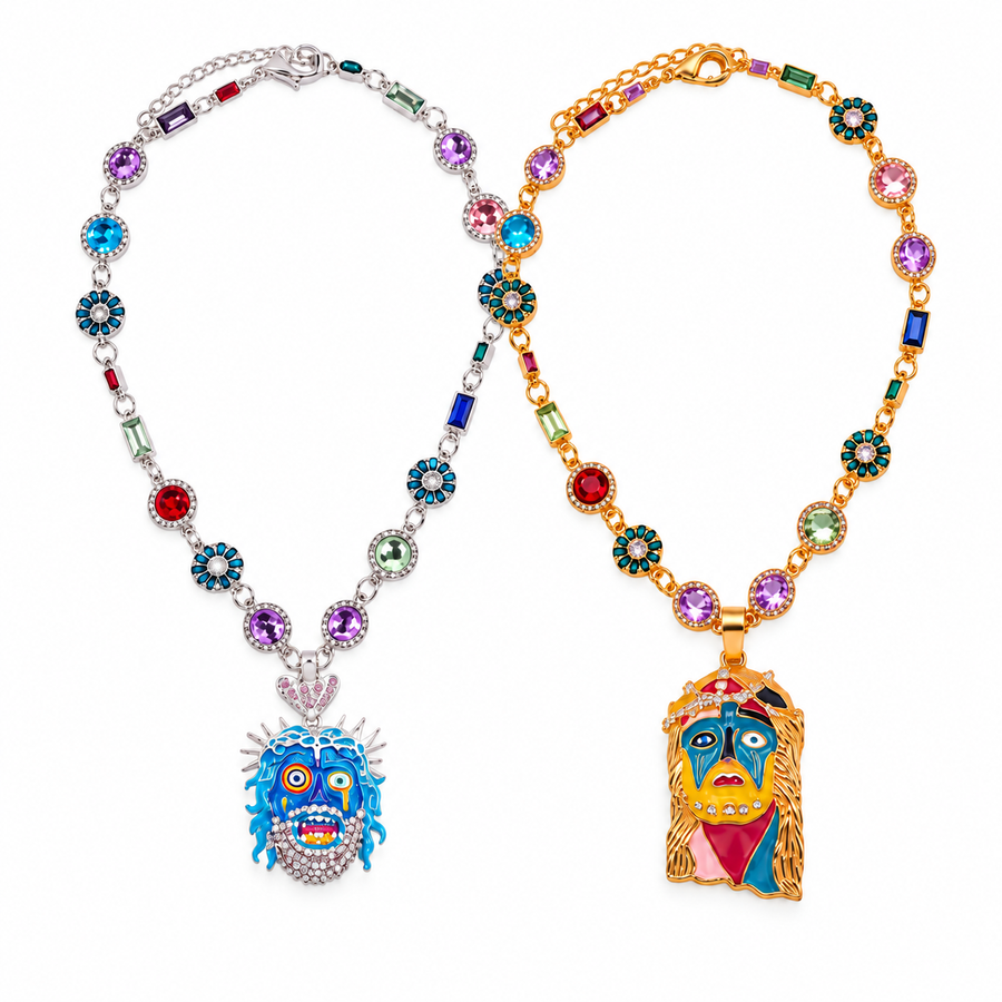 Lucky Guava Bundle – Guava Berry and Lucky Charm chains layered on white