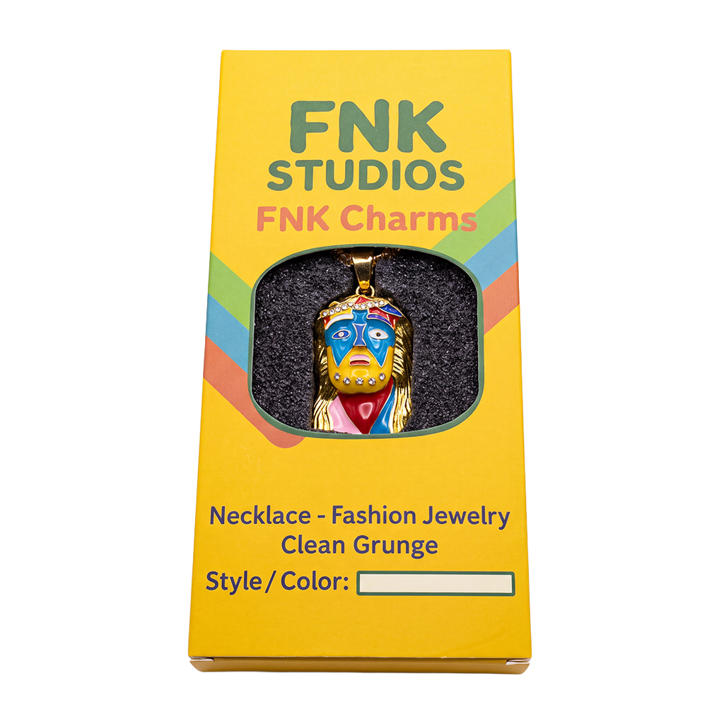 Lucky Charm Mona Lisa gold-tone chain – pendant in FNK packaging