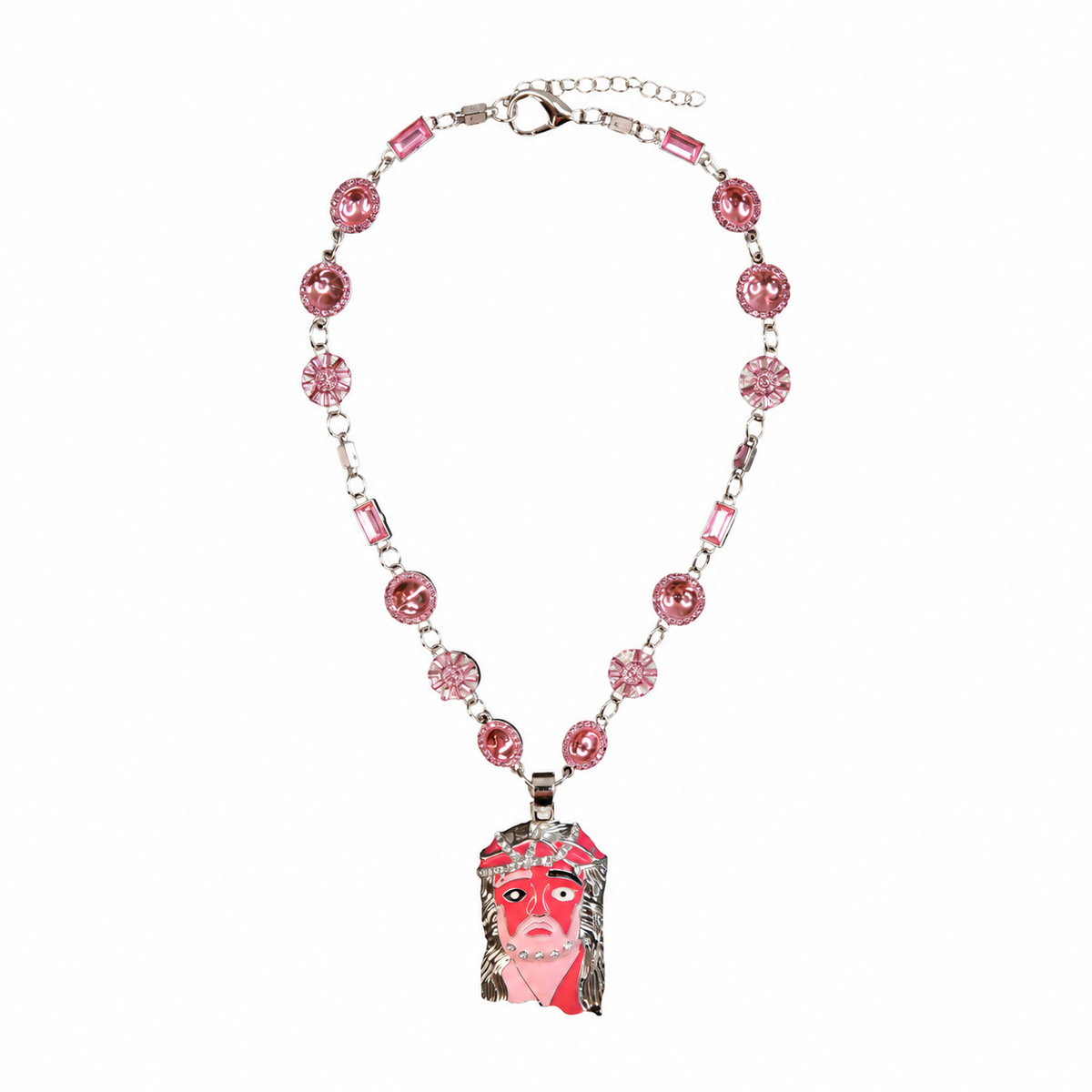 Pink Lemonade Mona Lisa Jesus Chain – standardized full product view