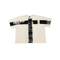 S3C-RL cream Cross Tee – full view with distressed black cross graphic